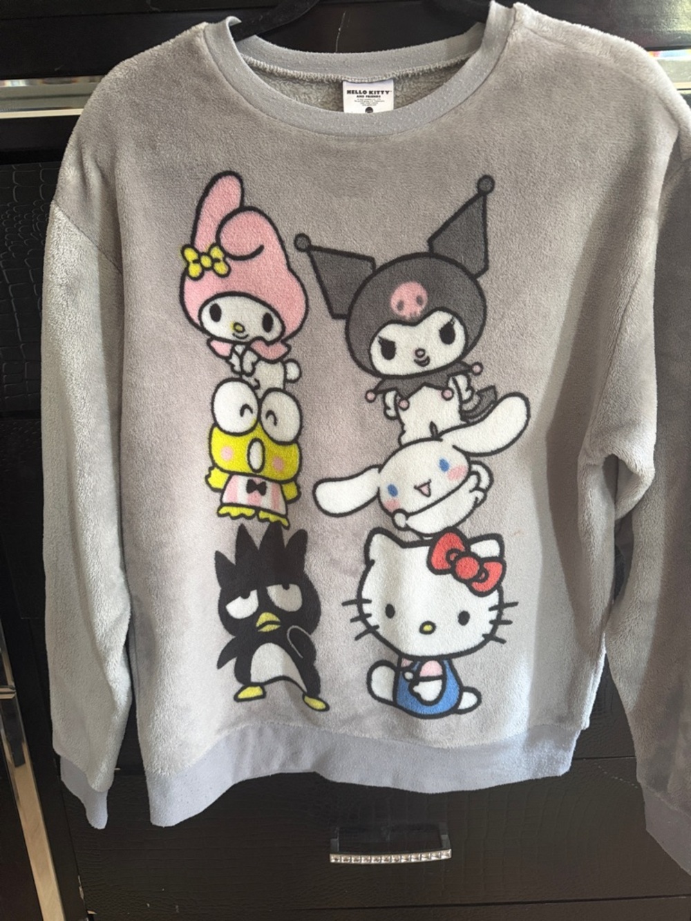 Sanrio Gray Crewneck Sweatshirt with Hello Kitty & Friends Graphic